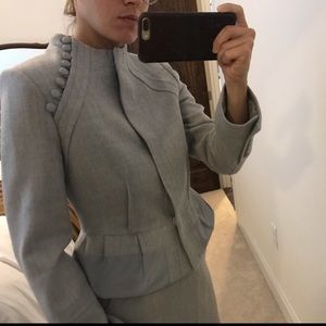 Gorgeous Light Gray BCBGMAXAZRIA Skirt Suit